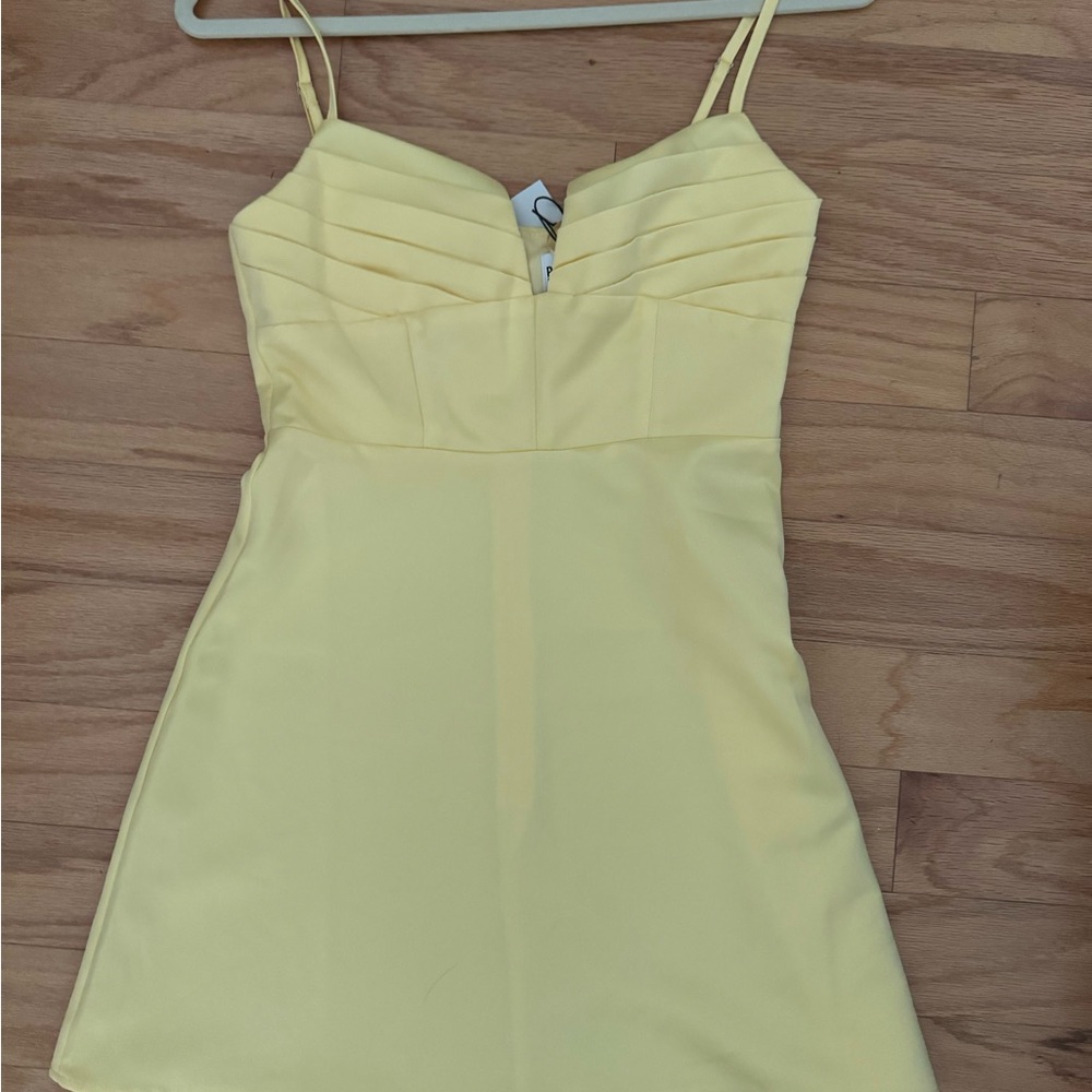 Princess Polly Light Yellow Mini Dress